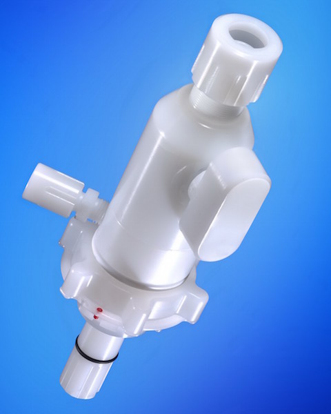 QC2 Dispense head with turn-cock valve